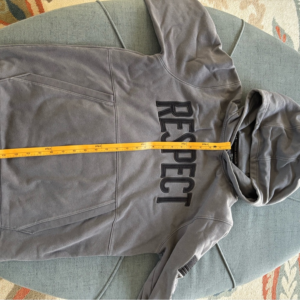 Under Armour gray hoodie with 'Respect' Graphic